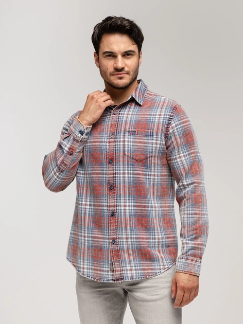 Сорочка бавовняна чоловіча Lee Cooper Will-2107 L Червона (5905991748274) - зображення 3