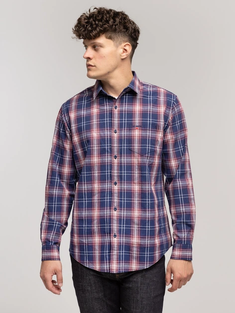 Сорочка бавовняна чоловіча Lee Cooper Will-2118 2XL Синя (5905991748397) - зображення 3