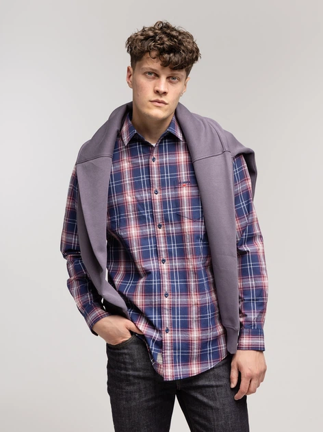 Сорочка бавовняна чоловіча Lee Cooper Will-2118 3XL Синя (5905991748403) - зображення 4