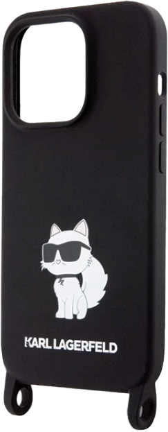 Etui Karl Lagerfeld Crossbody Choupette do Apple iPhone 15 Pro Max Black (KLHCP15XSCBSCNK) - obraz 4