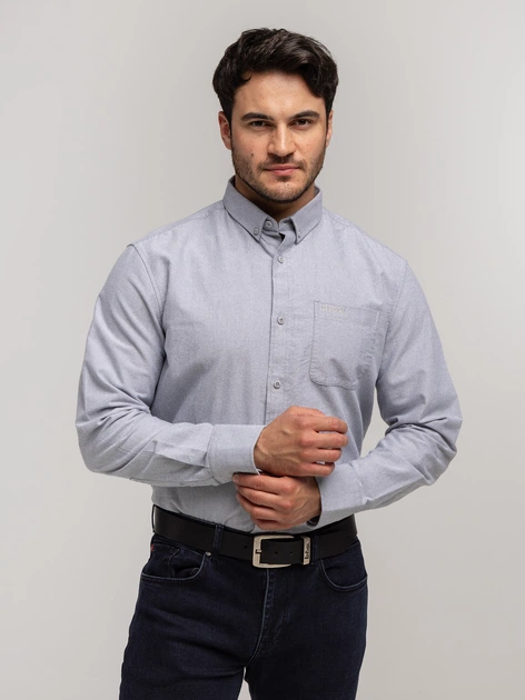 Koszula męska bawełniana Lee Cooper Liam-Oxford L Jasnobłękitna (5905991750659) - obraz 3