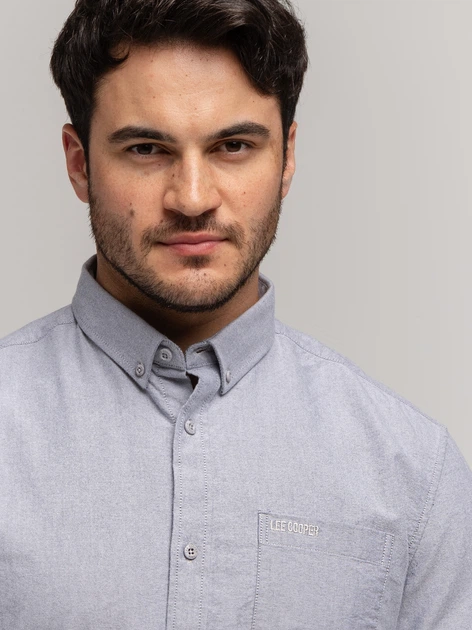 Koszula męska bawełniana Lee Cooper Liam-Oxford 2XL Jasnobłękitna (5905991750680) - obraz 5