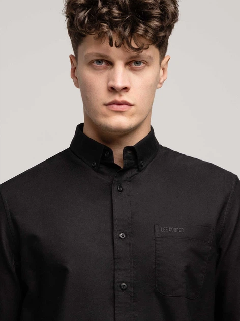 Koszula męska bawełniana Lee Cooper Lars Oxford L Czarna (5905991750901) - obraz 5