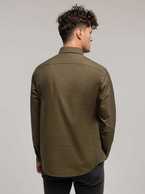 Koszula męska bawełniana Lee Cooper Lars Oxford 2XL Khaki (5905991750970) - obraz 2
