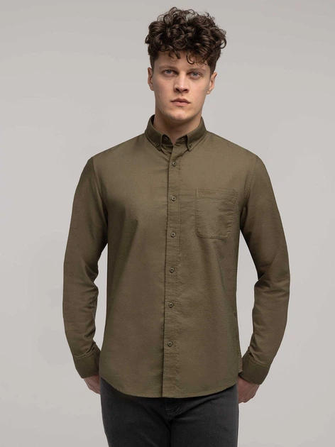 Koszula męska bawełniana Lee Cooper Lars Oxford XL Khaki (5905991750963) - obraz 3