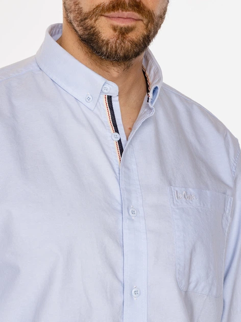 Koszula męska bawełniana Lee Cooper Lloyd Oxford 3XL Błękitna (5905991751274) - obraz 5
