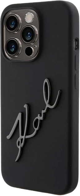 Etui Karl Lagerfeld Karl Script do Apple iPhone 15 Pro Black (KLHCP15LSKSBMCK) - obraz 2