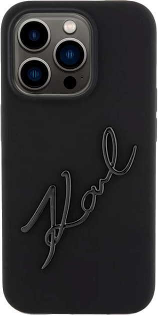 Etui Karl Lagerfeld Karl Script do Apple iPhone 15 Pro Black (KLHCP15LSKSBMCK) - obraz 3
