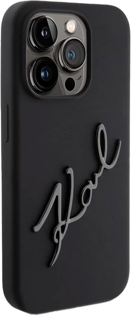 Etui Karl Lagerfeld Karl Script do Apple iPhone 15 Pro Black (KLHCP15LSKSBMCK) - obraz 4