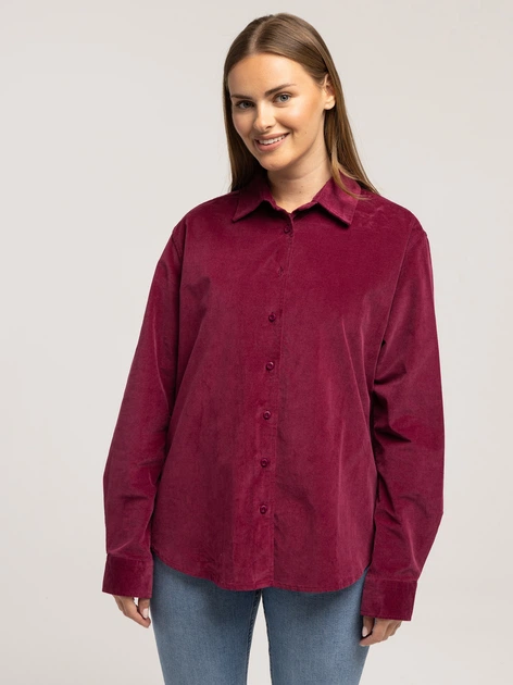 Сорочка бавовняна жіноча Lee Cooper Rosalyn-6000 XL Бордова (5905991751687) - зображення 3