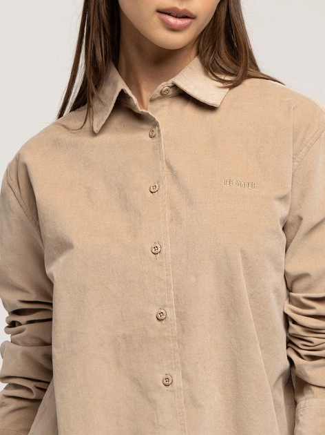 Сорочка бавовняна жіноча Lee Cooper Rosalyn-6000 M Бежева (5905991751717) - зображення 6