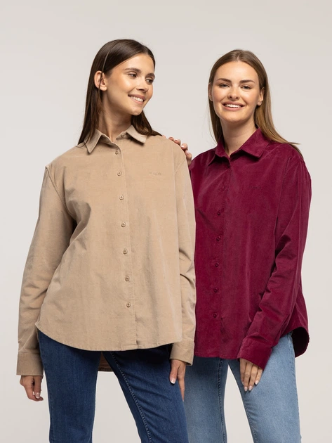 Сорочка бавовняна жіноча Lee Cooper Rosalyn-6000 XL Бежева (5905991751724) - зображення 5