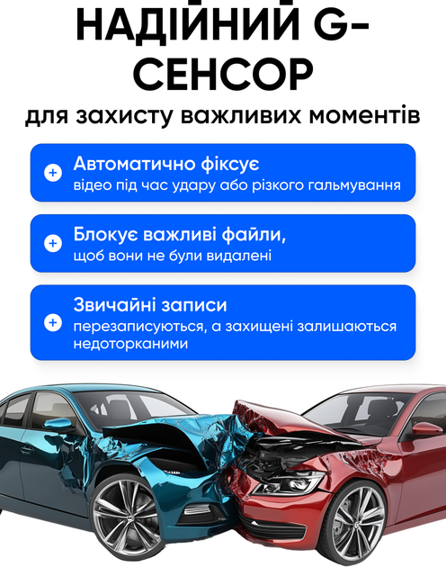Видеорегистратор автомобильный с датчиком движения и циклической записью (9182736450192) - изображение 5