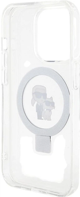 Etui Karl Lagerfeld Ring Stand Karl&Choupettte MagSafe do Apple iPhone 15 Pro Max White (KLHMP15XHMRSKCH) - obraz 7
