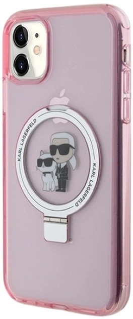 Etui Karl Lagerfeld Ring Stand Karl&Choupettte MagSafe do Apple iPhone 11/Xr Pink (KLHMN61HMRSKCP) - obraz 2