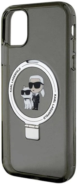 Etui Karl Lagerfeld Ring Stand Karl&Choupettte MagSafe do Apple iPhone 11/Xr Black (KLHMN61HMRSKCK) - obraz 6