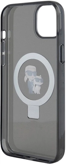 Etui Karl Lagerfeld Ring Stand Karl&Choupettte MagSafe do Apple iPhone 15/14/13 Black (KLHMP14SHMRSKCK) - obraz 7