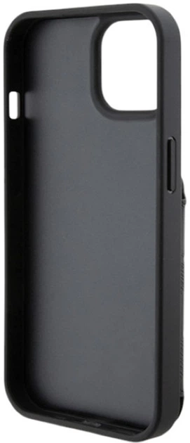 Панель Karl Lagerfeld Saffiano Cardslots and Stand Monogram Ikonik Patch для Apple iPhone 15/14/13 Black (KLHCP15SSAKKNSCK) - зображення 7