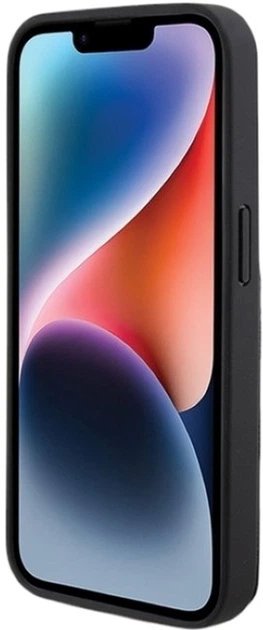 Панель Karl Lagerfeld Saffiano Cardslots and Stand Monogram Ikonik Patch для Apple iPhone 15 Pro Max Black (KLHCP15XSAKKNSCK) - зображення 5