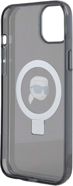 Панель Karl Lagerfeld Ring Stand Karl Head MagSafe для Apple iPhone 15/14/13 Black (KLHMP15SHMRSKHK) - зображення 5
