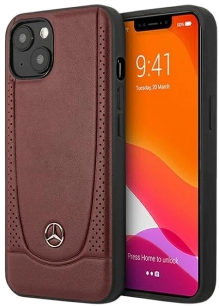 Etui Mercedes-Benz Leather Urban Bengale do Apple iPhone 15/14/13 Red (MEHCP15SARMRE) - obraz 1