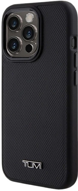 Etui Tumi Leather Balistic Pattern MagSafe do Apple iPhone 15 Pro Max Black (TUHMP15XRBAK) - obraz 2