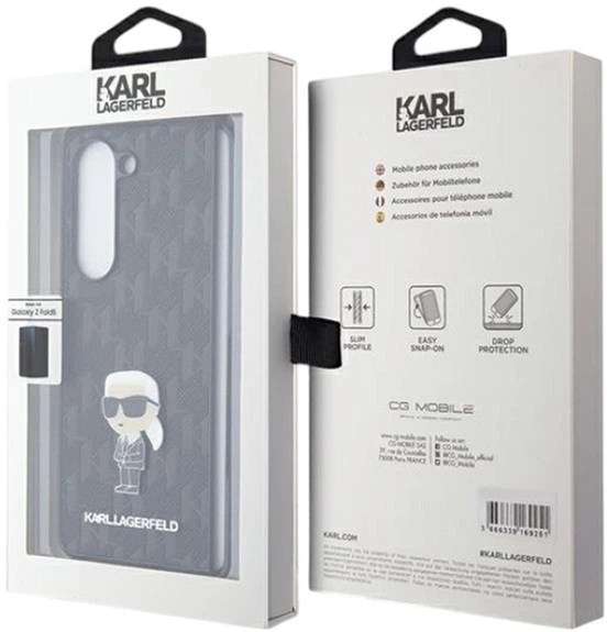 Etui Karl Lagerfeld Saffiano Monogram Ikonik Pin do Samsung Galaxy Z Fold 5 Black (KLHCZFD5SAPKINPK) - obraz 7