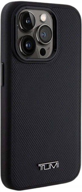 Etui Tumi Leather Balistic Pattern MagSafe do Apple iPhone 15 Pro Black (TUHMP15LRBAK) - obraz 4