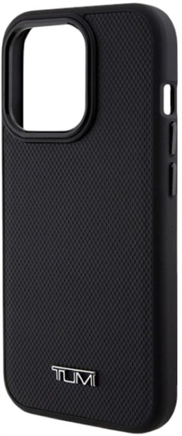 Etui Tumi Leather Balistic Pattern MagSafe do Apple iPhone 15 Pro Max Black (TUHMP15XRBAK) - obraz 6