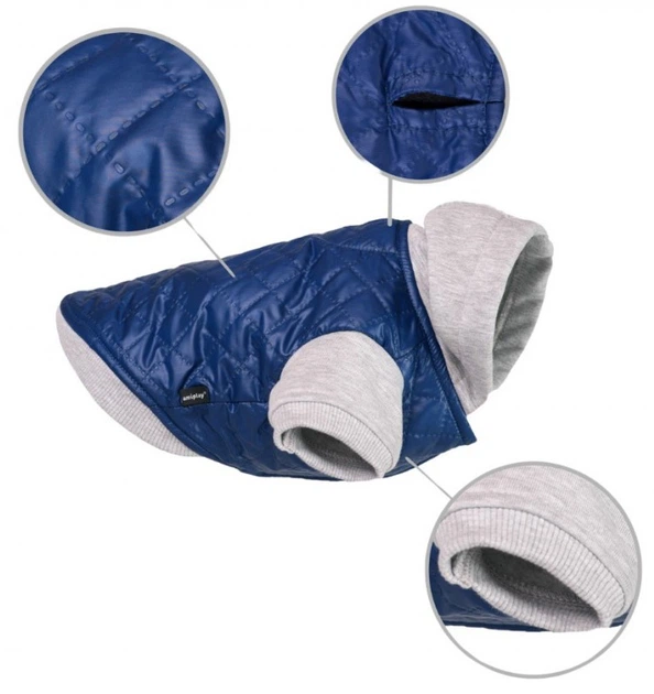 Kurtka dla psów Amiplay Boston z kapturem 46 cm Granatowa (5907563239791) - obraz 3