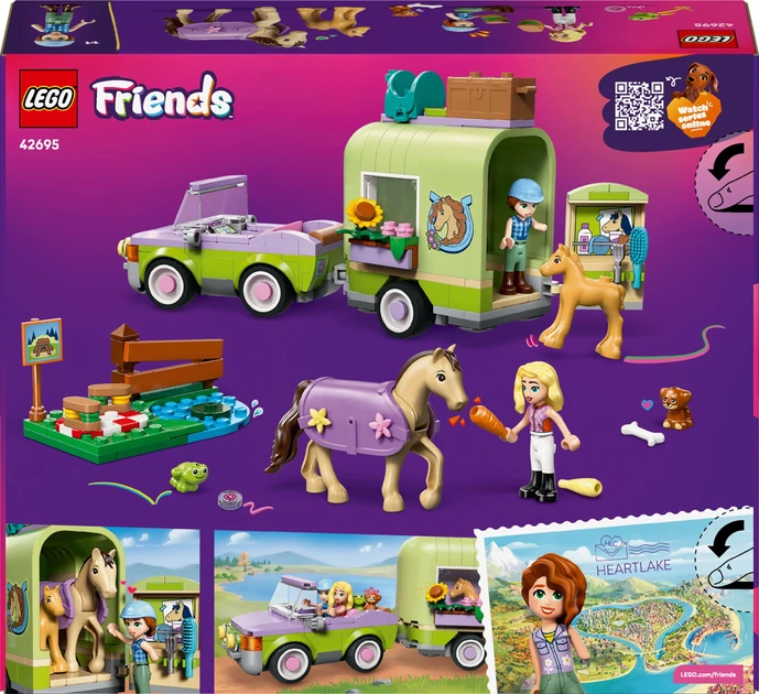Конструктор LEGO Friends Причіп з конем і лошам 279 елементів (42695) - зображення 10