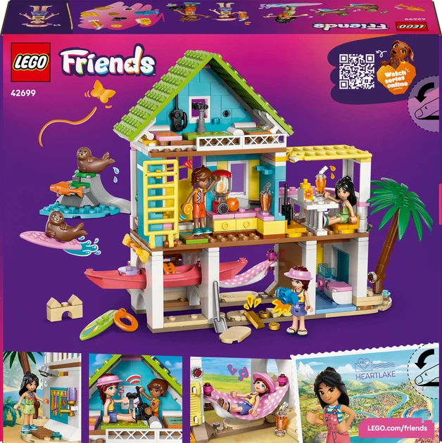 Zestaw klocków LEGO Friends Domek na plaży z fokami 400 elementów (42699) - obraz 9