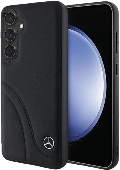Etui plecki Mercedes Benz Leather Curved Stitches na Samsung Galaxy S24 (S921) Czarne (3666339240974) - obraz 7