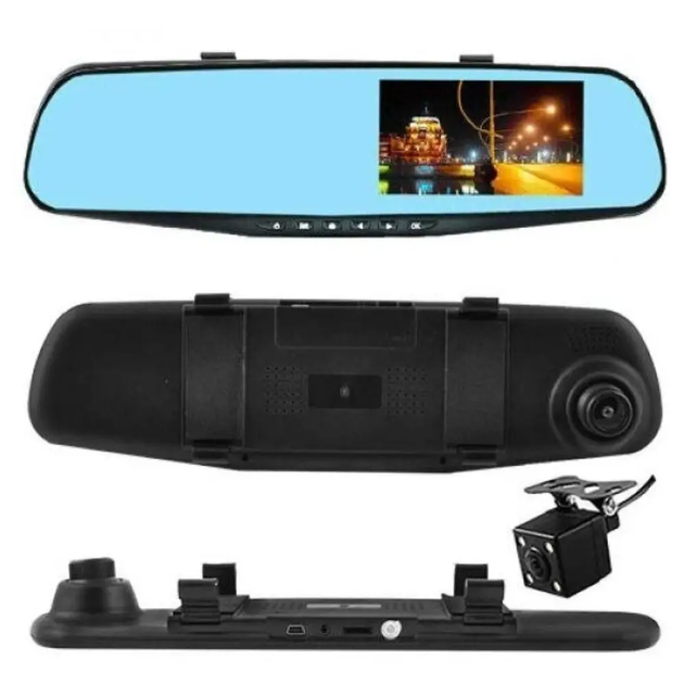 Зеркало с видеорегистратором Vihicle blackbox DVR L9000 4.3" (2 камеры) Full HD HDSYR_999 - изображение 2