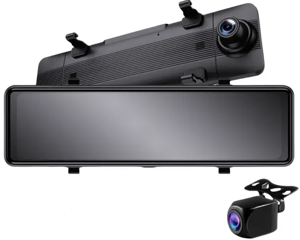 Дзеркало відеореєстратор DVR C109 10.26" 2k (2 камери) Wi-Fi Bluetooth AUX Android Auto CarPlay HDSYR_6099 - зображення 2