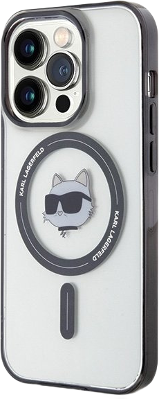 Etui Karl Lagerfeld IML Choupette's Head MagSafe do Apple iPhone 15 Pro Transparent (KLHMP15LHCHNOTK) - obraz 2