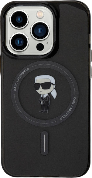 Etui Karl Lagerfeld IML Ikonik MagSafe do Apple iPhone 15 Pro Max Black (KLHMP15XHFCKNOK) - obraz 3