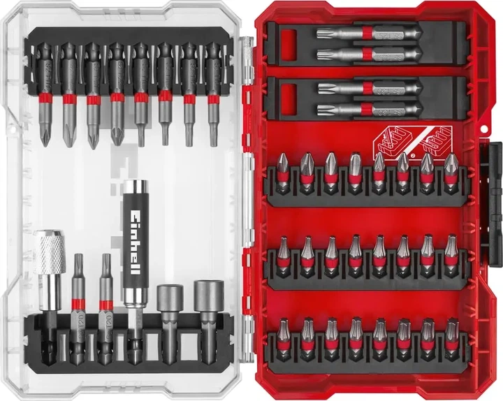 Біти Einhell, набір 42шт, HEX, PH, PZ, Torx, 50мм, кейс (00124871) - Фото 2 Біти Einhell, набір 42шт, HEX, PH, PZ, Torx, 50мм, кейс (00124871) - изображение 2