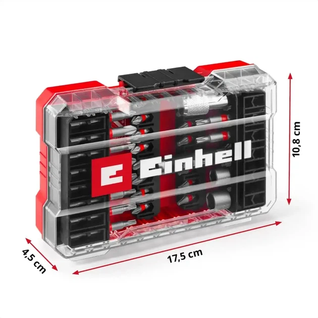 Біти Einhell, набір 42шт, HEX, PH, PZ, Torx, 50мм, кейс (00124871) - Фото 9 Біти Einhell, набір 42шт, HEX, PH, PZ, Torx, 50мм, кейс (00124871) - изображение 9
