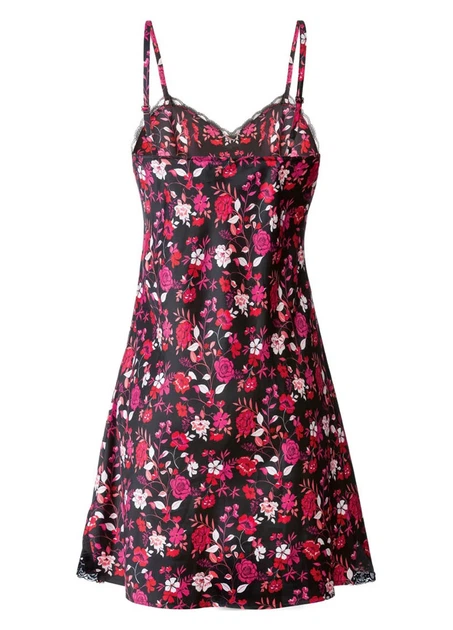Ночная рубашка атласная с кружевом для женщины Esmara LIDL 370160 44(L) Комбинированный - Фото 3 Ночная рубашка атласная с кружевом для женщины Esmara LIDL 370160 44(L) Комбинированный - изображение 3