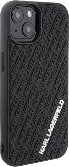 Панель Karl Lagerfeld 3D Rubber Multi Logo для Apple iPhone 15 / 14 / 13 Black (KLHCP15S3DMKRLK) - зображення 2