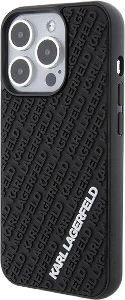 Etui Karl Lagerfeld 3D Rubber Multi Logo do Apple iPhone 15 Pro Max Black (KLHCP15X3DMKRLK ) - obraz 2