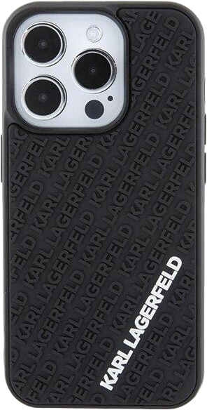Etui Karl Lagerfeld 3D Rubber Multi Logo do Apple iPhone 15 Pro Max Black (KLHCP15X3DMKRLK ) - obraz 3