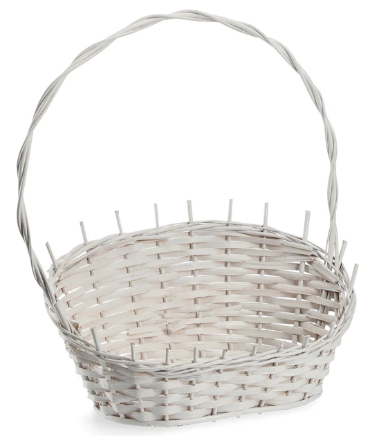 Koszyk wiklinowy prezentowy Kadax Mede 47 x 30 cm Biały K9154 (5903699485057) - obraz 1