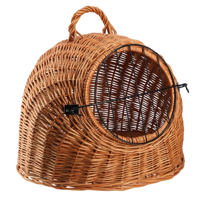 Переноска плетена Kadax Marra 40 x 48 x 45 см, Коричневий K9137 (5903699484883) - зображення 1