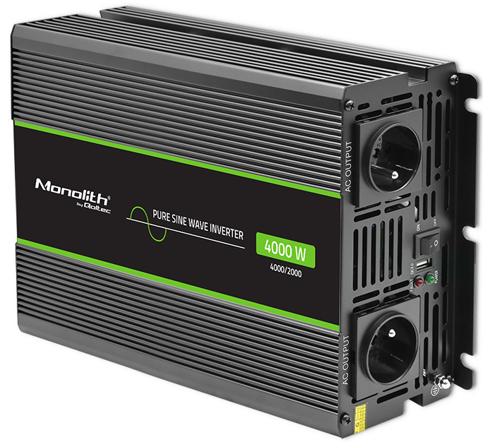 Инвертор 12 230 с чистой синусоидой 2000/4000Вт Qoltec - Фото 6 Инвертор 12 230 с чистой синусоидой 2000/4000Вт Qoltec - изображение 6