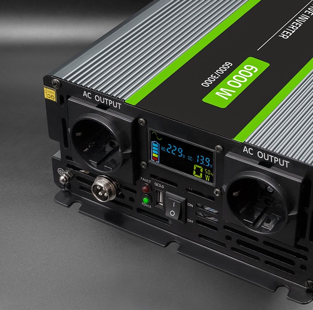 Инвертор 24 230 с чистой синусоидой 3000/6000Вт Qoltec - Фото 3 Инвертор 24 230 с чистой синусоидой 3000/6000Вт Qoltec - изображение 3