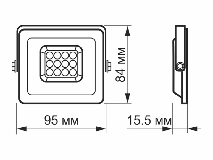 Прожектор LED F2e 10W 5000К 220V (VL-F2e-105W) VIDEX - изображение 4