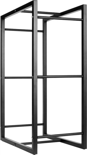 Stojak na drewno kominkowe Ambiance metalowy czarny 45 x 28 x 70 cm (8720573495622) - obraz 2