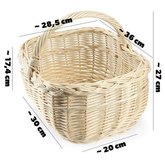 Кошик плетений для покупок Kadax Anfo 27 x 28 см Білий K9159 (5903699485101) - зображення 5